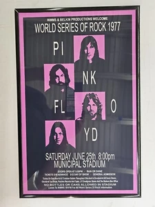 Póster enmarcado de concierto Pink Floyd 1977, Cleveland Stadium - Imagen 1 de 3