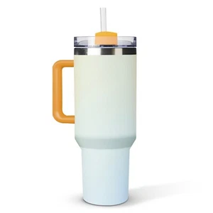 Thermal Insulated 40oz Tumbler with Handle & Lid Keeps Drinks Hot 12H & Cold 24H - Picture 1 of 8