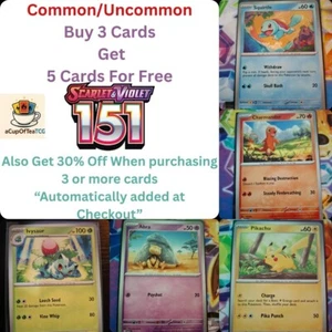 Pokemon Cards 151 S&V Common & Uncommon Mint/Near Mint Choose Your Card English - Picture 1 of 258