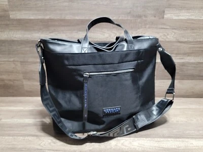 X-Large Versace Parfums Carryall Tote Nylon/ Leather Bag Black W Strap NeverUsed - Image 1 of 4