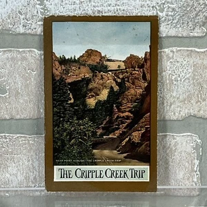 The Cripple Creek Trip Vintage Picture Brochure Short-Line Railroad One Day Trip - Picture 1 of 9