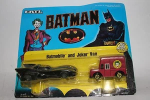 ERTL DC Comics Super Hero Figures, Batmobile and Joker Van - Picture 1 of 7