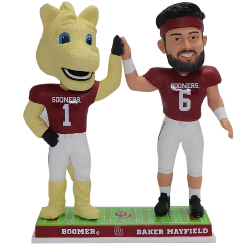 Baker Mayfield and Sooner Oklahoma High Five Special Edition Bobblehead NCAA Cover