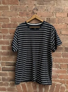 RAG & BONE Mens T-shirt, Size XL, Striped 100% Cotton - Picture 1 of 7