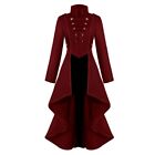 Retro Women's Gothic Jacket Long Sleeve Swallowtail Dress Steampunk Coat