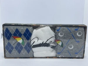 Box Of 3-Arnold Palmer Play Boldly Men's Size 9-12 ) 1-Low Rider & 2-Crew Socks - Picture 1 of 5