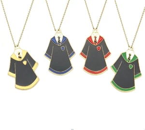 Harry Potter Style Necklace Gryffindor Hufflepuff Ravenclaw Slytherin Jewellery - Bild 1 von 11