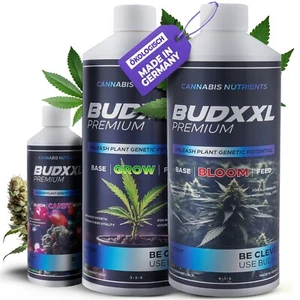 BUDXXL Cannabis-Dünger-Set - Grow, Bloom, Booster - Made in Germany (2,25 L) - Bild 1 von 8
