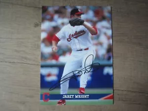 JARET WRIGHT Chief Wahoo Cleveland Indians Autographed 5 x 7 Photo - Picture 1 of 2