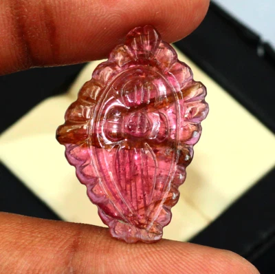 Piedras preciosas sueltas talladas a mano de turmalina rosa natural certificadas de 17,26 quilates sin tratar Foto 1 de 4