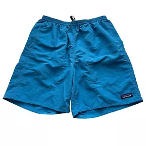 Patagonia Net Plus Shells Men's S Stretch Waist Blue Outdoor Swim Trunk Shorts - Picture 1 of 12