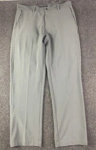 DUNNING Mens Flat Front Golf Pants Size 34x30 Gray - Picture 1 of 8