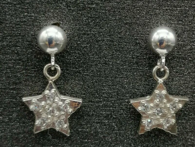 orecchini in argento e zirconi stella GIOIELLO ITALIANO bambina donna - Immagine 1 di 4