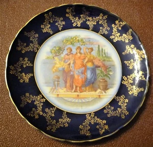 WOOD & SONs 8,5" HALBPORZELLAN BILDPLATTE TRENT STAFFORDSHIRE ANTIK UM 1907 - Bild 1 von 7