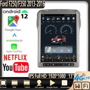 13" Android 12 Gps Apple Carplay Car Stereo Radio For Ford F250 F350 2013-2016 - Picture 1 of 8