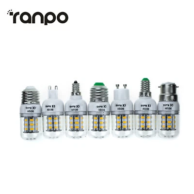 Dimmable 7W E27 E12 E26 E14 G9 GU10 B22 LED Corn Light Bulb 5730 SMD Lamp CA181 - Image 1 of 4