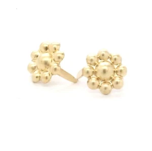 Beaded Leather Craft Spots Solid Brass 1/2" 100 Pk. NH00116-01 - Picture 1 of 2