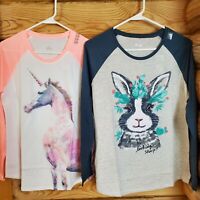 Sizes 10; 14-16; 14-16 Plus Justice Girls' Tee with Unicorns Everywhere! 
