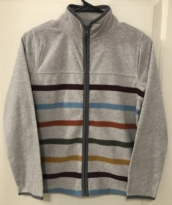 Acogedor polar Oshkosh B'gosh para niños: remezcla a rayas nuevo con etiquetas talla 14 gris cremallera completa Foto 1 de 4