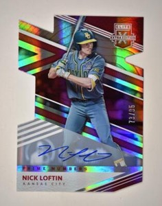 2020 Elite Extra Edition Prime Numbers A Die-Cut Auto #32 Nick Loftin /85