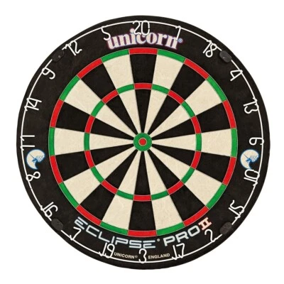 Unicorn Eclipse Pro II Championship Qualität Borsten Dartboard - kostenlose P&P - Bild 1 von 4