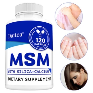 Msm With Silica + Calcium Capsules – Supports Bone, Hair And Nail Health - Picture 1 of 15