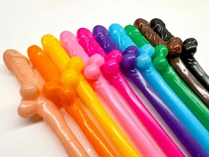 50 Penisstrohhalme Junggesellinnenabschied Zubehör Deko Gastgeschenk Tasse Trinkspaß - Bild 1 von 8