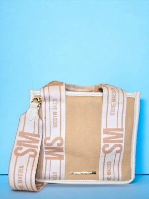 Bolso Bandolera Pequeño Steve Madden Lona Firma Logo Bordado  Foto 1 de 4
