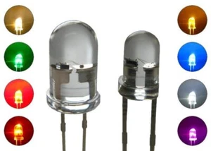 Flacker LED 3mm 5mm Flackerlicht Kerze Lagerfeuer Feuer LEDs Farben WÄHLBAR - Bild 1 von 18