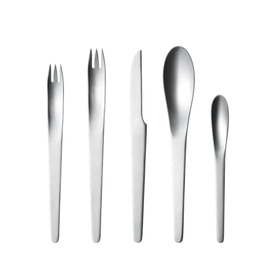 Arne Jacobsen by Georg Jensen Stainless Steel Service for 4 Set 20 pieces - NOS