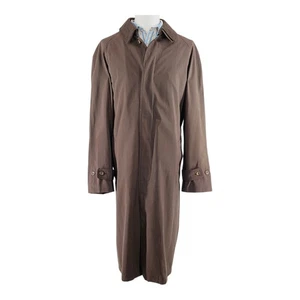 Abrigo Ivy League Quiet Luxury Ralph Lauren Balmacaan para hombre 42R cuello de lana marrón - Imagen 1 de 18