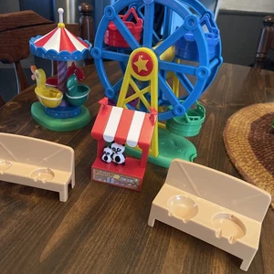 Peppa Pig Fun Fair Playset Ferris Wheel Merry Go Round Figure Carnival NO MIRROR - Picture 1 of 5