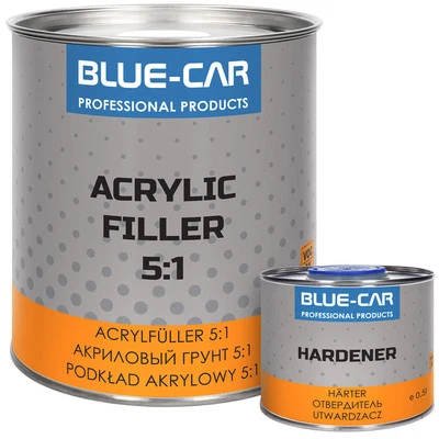 3 Kg Acryl Füller 2K 5:1 Grundierung Rostschutz Füller Acrylfüller Primer Weiß - Bild 1 von 3