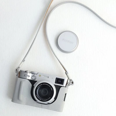 Genuine Leather Camera Bag Protect Case Lens Cover Cap For Fuji X-100VI X100VI - Image 1 of 4