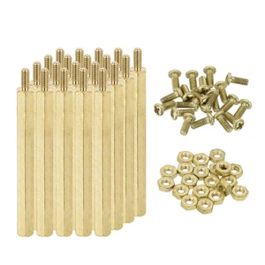 Juego de 20 tornillos separadores hexagonales de latón macho M2.5 tuercas espaciador de 1.97" L para PCB - Imagen 1 de 7