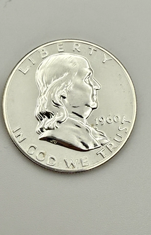 1960 Franklin Half Dollar Silver Proof • 90% Silver • RAW from US Mint Proof Set - Image 1 of 3