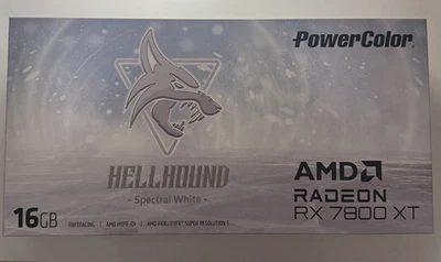 Power Color Hellhound AMD Radeon RX 7800 XT 16GB GDDR6 RX7800XT GPU White - Image 1 of 4