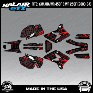 Graphics Kit for YAMAHA WR250F and WR450F (2003-2004) Twitch - Red - Picture 1 of 4