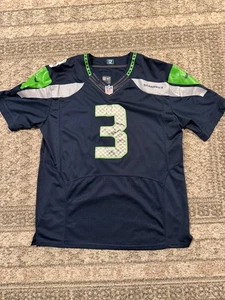 Russell Wilson Seattle Seahawks Trikot Herren 40 Blau Nike Stitched On Field NFL - Bild 1 von 5