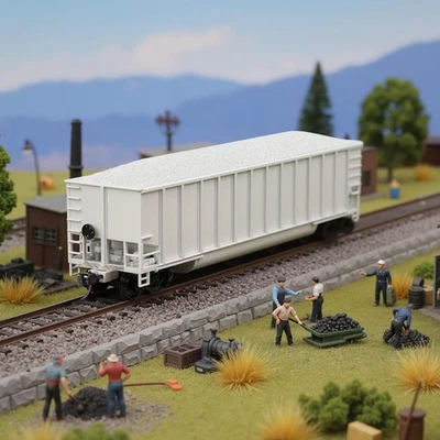 Evemodel HO Scale 1:87 Blank Unassembled Coal Wagon Coalporter Plastic C8771JJ - Image 1 of 4