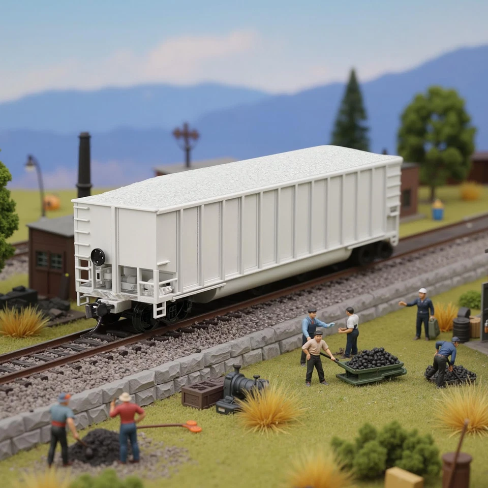Evemodel HO Scale 1:87 Blank Unassembled Coal Wagon Coalporter Plastic C8771JJ - Image 1 of 4