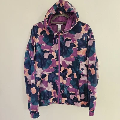 Cortavientos Reebok Relaxed Relax Azul Índigo Púrpura Acuarela Camuflaje Talla L Foto 1 de 4