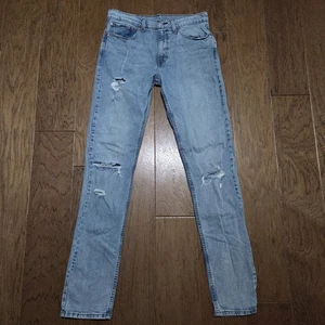 Jeans Levi's 511 uomo taglia 32x36 elasticizzato slim fit denim blu invecchiato - Foto 1 di 9