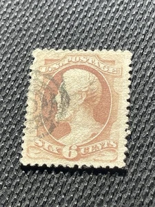 Estampillas antiguas de Estados Unidos Scott #186 Abraham Lincoln buen estado Bullseye cancelar - Imagen 1 de 2