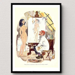 Doug Sneyd Playboy Magazine Cartoon Art Poster Erotic Comic Wall Art Print Gift - Picture 1 of 26