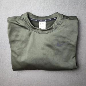 Nike Therma-FIT Pullover Sweater Herren Medium Grün Rundhals Tasche Fleece DV8004 - Bild 1 von 11