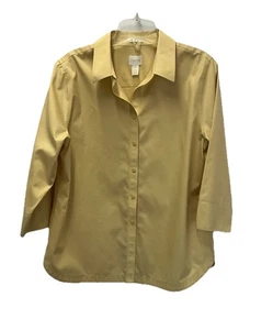 Chicos Gr. 1 bügelfreie Bluse Goldkragen Knopfleiste abgerundeter Saum - Bild 1 von 7