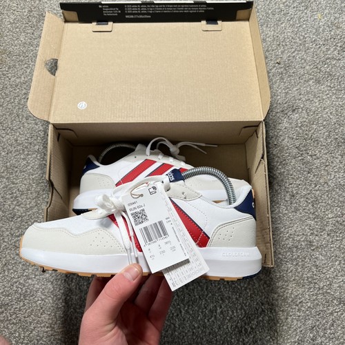 SCARPE ADIDAS RUN ANNI 60 ORIGINALI SCARPE DA GINNASTICA BIANCO ROSSO BAMBINI JUNIOR UK 4 IE6441