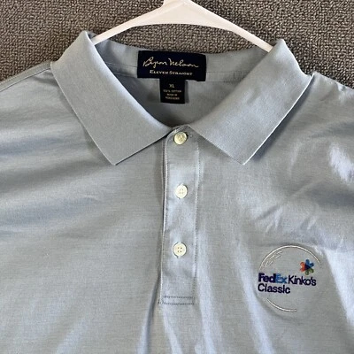 Camisa polo de golf Byron Nelson para hombre manga corta XL azul claro liso Foto 1 de 4