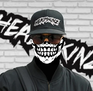 Face Mask / Head Tube - CLASSIC BIKER SKULL (Motorbike, Cycling, Burnouts, Drag) - Bild 1 von 4